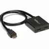 StarTech.com HDMI Splitter 1 In 2 Out - 4k 30Hz - 2 Port - Supports 3D video - Powered HDMI Splitter - HDMI Audio Splitter