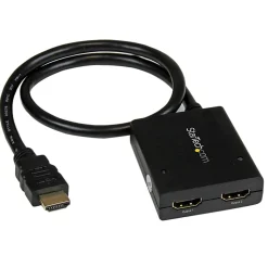 StarTech.com HDMI Splitter 1 In 2 Out - 4k 30Hz - 2 Port - Supports 3D video - Powered HDMI Splitter - HDMI Audio Splitter