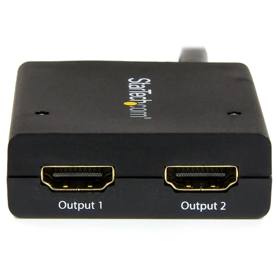 StarTech.com HDMI Splitter 1 In 2 Out - 4k 30Hz - 2 Port - Supports 3D video - Powered HDMI Splitter - HDMI Audio Splitter