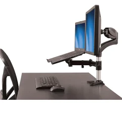 StarTech.com Laptop Monitor Stand - Computer Monitor Stand - Full Motion Articulating - VESA Mount Monitor Desk Mount - ARMUNONB