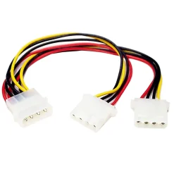 StarTech.com LP4 to 2x LP4 Power Y Splitter Cable - Power cable - 4 pin internal power (F) - 4 pin internal power (M)