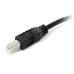 StarTech.com 9 m / 30 ft Active USB A to B Cable - M/M - Black USB 2.0 A to B Cord - Printer Cable - Extension USB Cable (USB2HAB30AC)