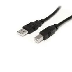 StarTech.com 9 m / 30 ft Active USB A to B Cable - M/M - Black USB 2.0 A to B Cord - Printer Cable - Extension USB Cable (USB2HAB30AC)