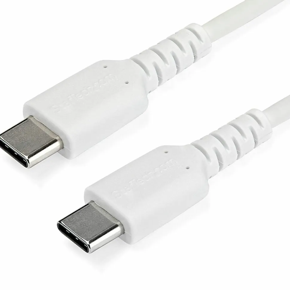 StarTech.com 1 m / 3.3 ft USB C Cable - Hight Quality USB 2.0 Type C Cable - White - Durable USB Charging Cable (RUSB2CC1MW)