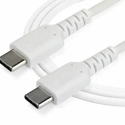 StarTech.com 1 m / 3.3 ft USB C Cable - Hight Quality USB 2.0 Type C Cable - White - Durable USB Charging Cable (RUSB2CC1MW)