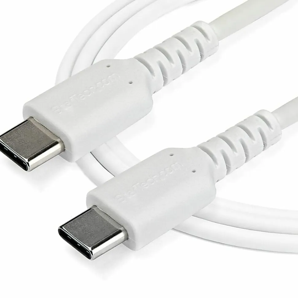 StarTech.com 1 m / 3.3 ft USB C Cable - Hight Quality USB 2.0 Type C Cable - White - Durable USB Charging Cable (RUSB2CC1MW)