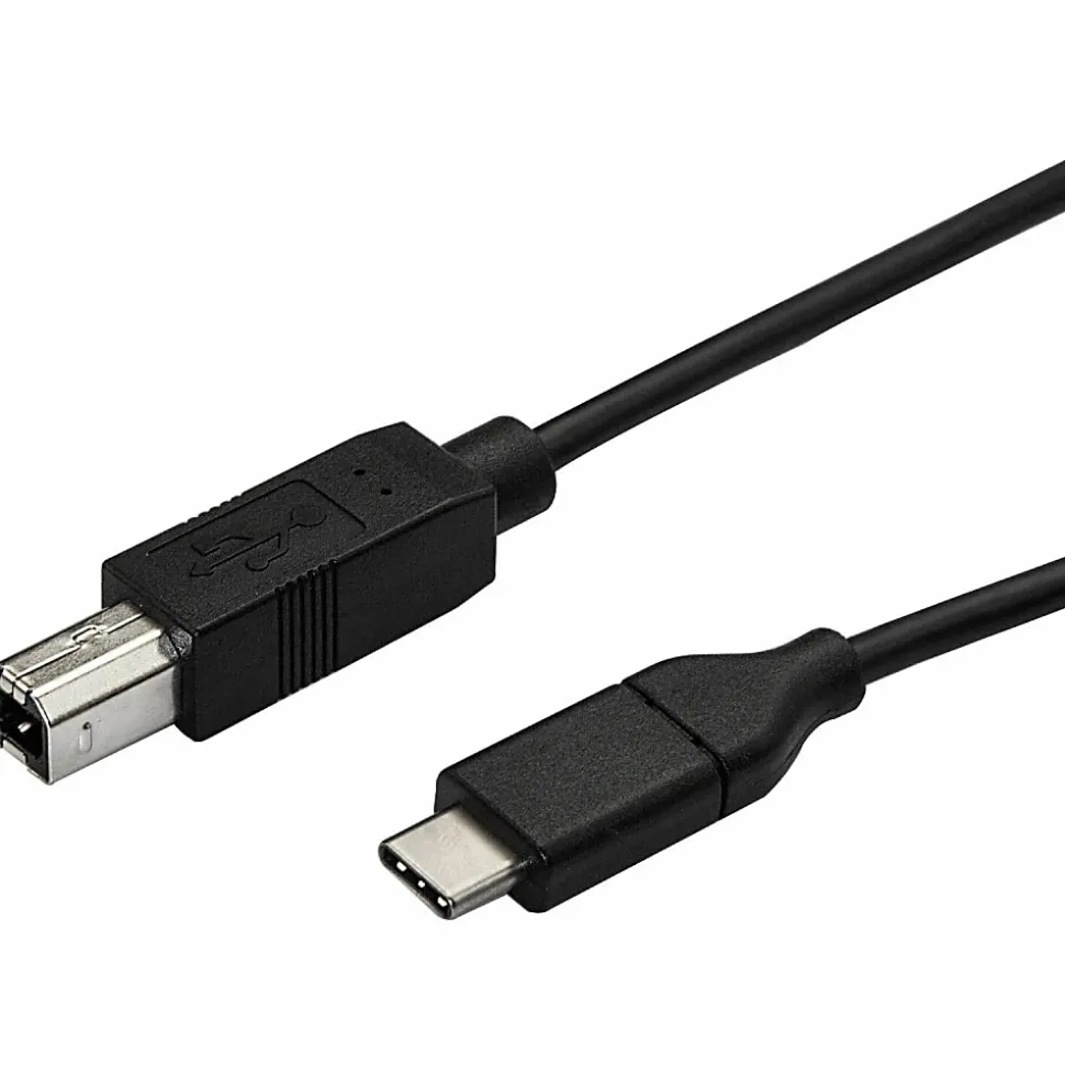 StarTech.com 3m 10ft USB C to USB B Printer Cable - M/M - USB 2.0 - USB C to USB B Cable - Black