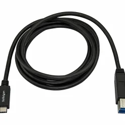 StarTech.com 2m 6 ft USB C to USB B Printer Cable - M/M - USB 3.0 (5Gbps) USB B Cable - USB C to USB B Cable - USB315CB2M
