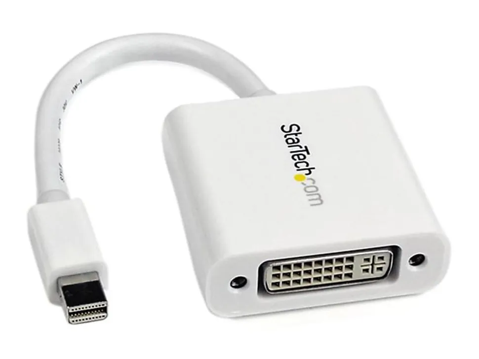 StarTech.com Mini DisplayPort® to DVI Video Adapter Converter - White - Connect a DVI display to a Mini-DisplayPort-equipped PC or Mac computer