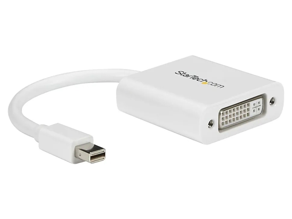 StarTech.com Mini DisplayPort® to DVI Video Adapter Converter - White - Connect a DVI display to a Mini-DisplayPort-equipped PC or Mac computer