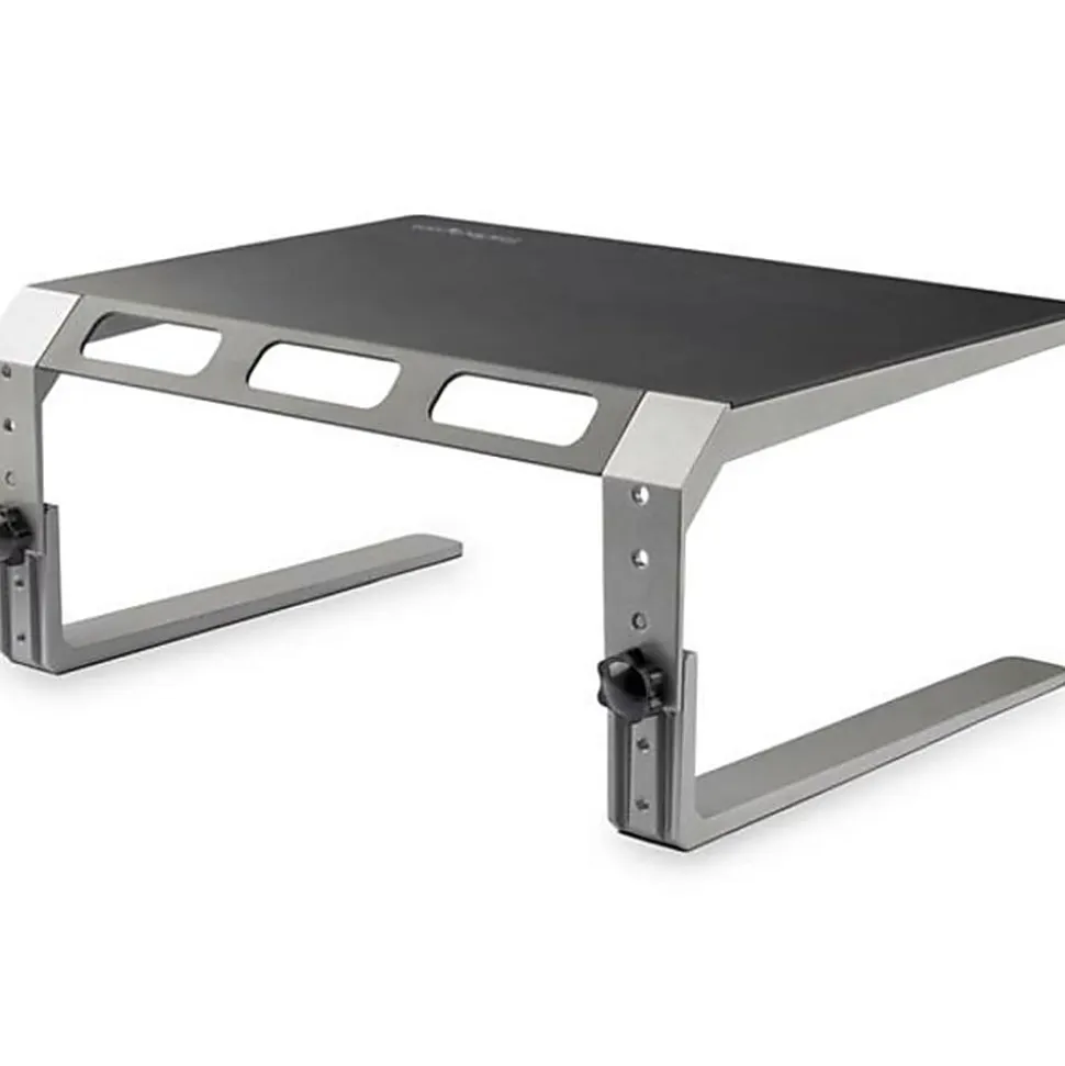 StarTech.com Monitor Riser Stand - For up to 32 Monitor - Height Adjustable - Computer Monitor Riser - Steel and Aluminum - Black, Silver