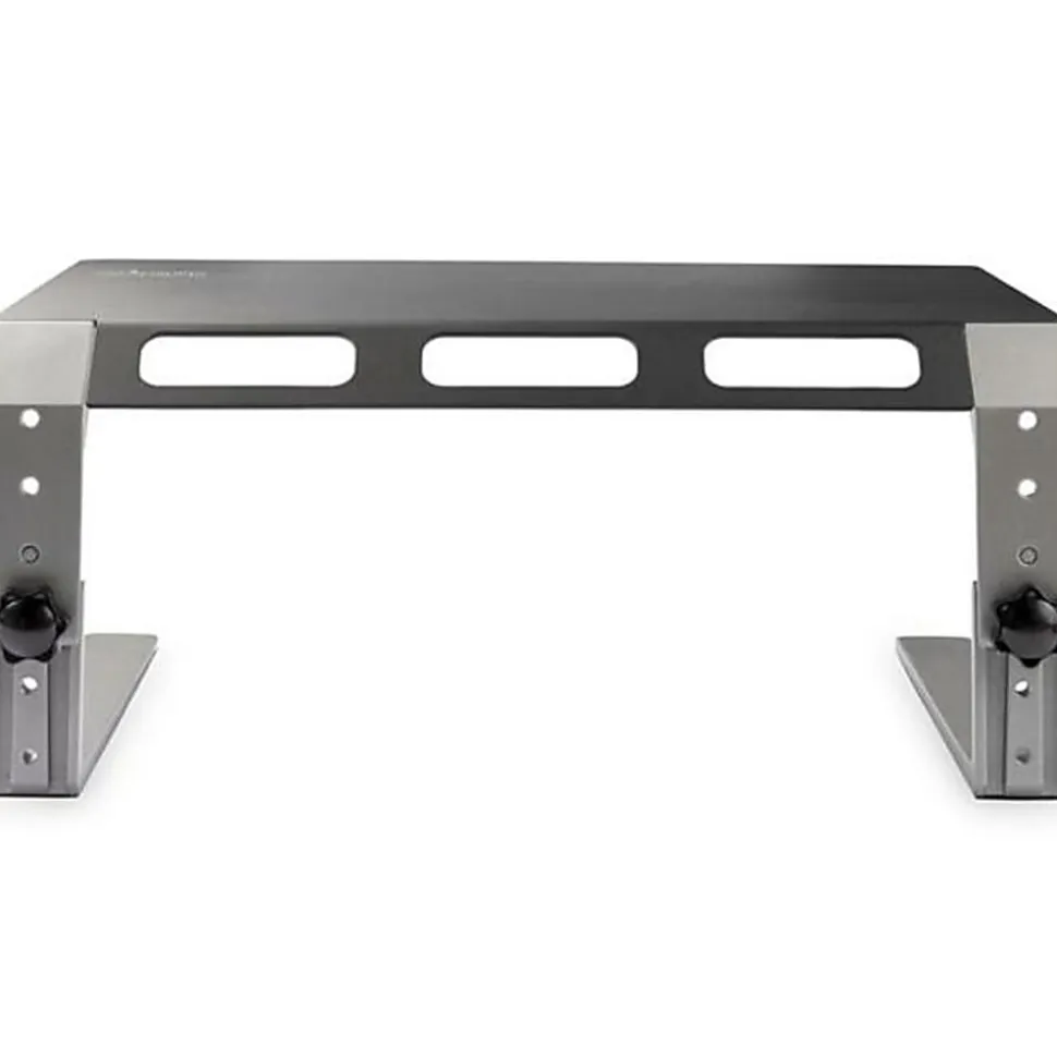 StarTech.com Monitor Riser Stand - For up to 32 Monitor - Height Adjustable - Computer Monitor Riser - Steel and Aluminum - Black, Silver