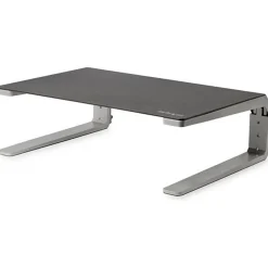 StarTech.com Monitor Riser Stand - For up to 32 Monitor - Height Adjustable - Computer Monitor Riser - Steel and Aluminum - Black, Silver