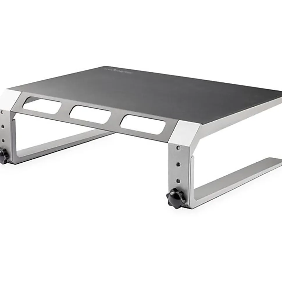 StarTech.com Monitor Riser Stand - For up to 32 Monitor - Height Adjustable - Computer Monitor Riser - Steel and Aluminum - Black, Silver