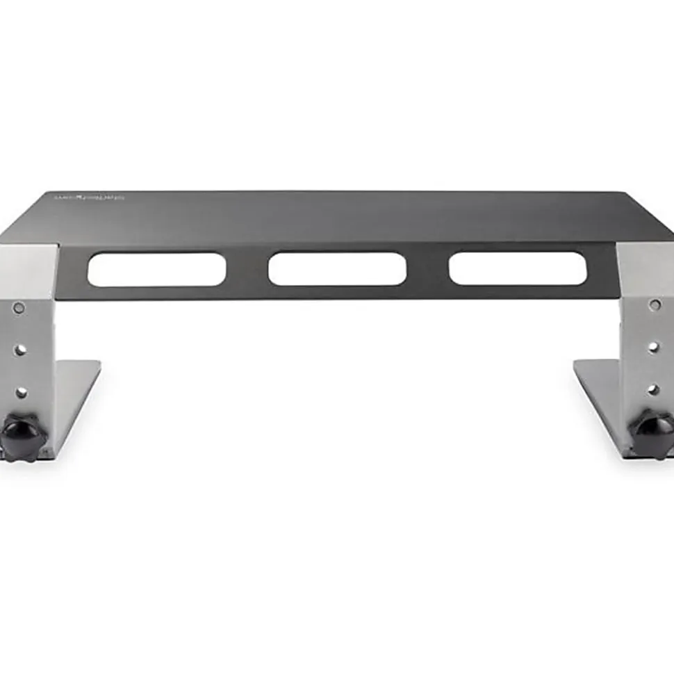 StarTech.com Monitor Riser Stand - For up to 32 Monitor - Height Adjustable - Computer Monitor Riser - Steel and Aluminum - Black, Silver