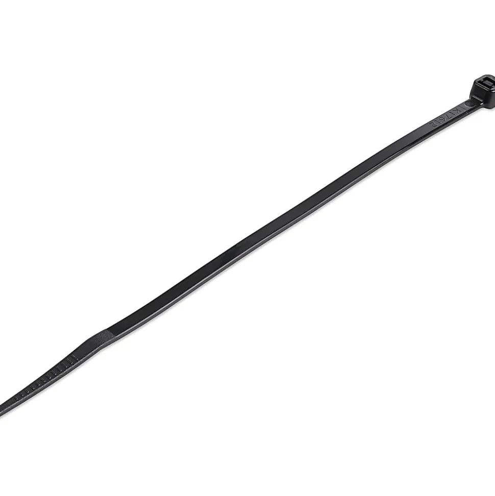 StarTech.com 100 Pack 6" Cable Ties - Black Medium Nylon/Plastic Zip Ties Adjustable Network Cable Wraps UL TAA