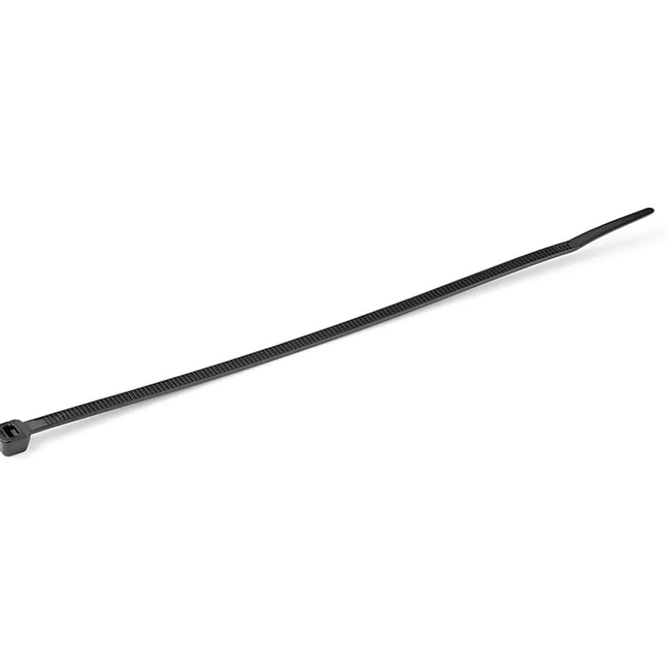 StarTech.com 100 Pack 10" Cable Ties - Black Extra Large Nylon/Plastic Zip Ties Adjustable Network Cable Wraps UL TAA - 100 Pack Black