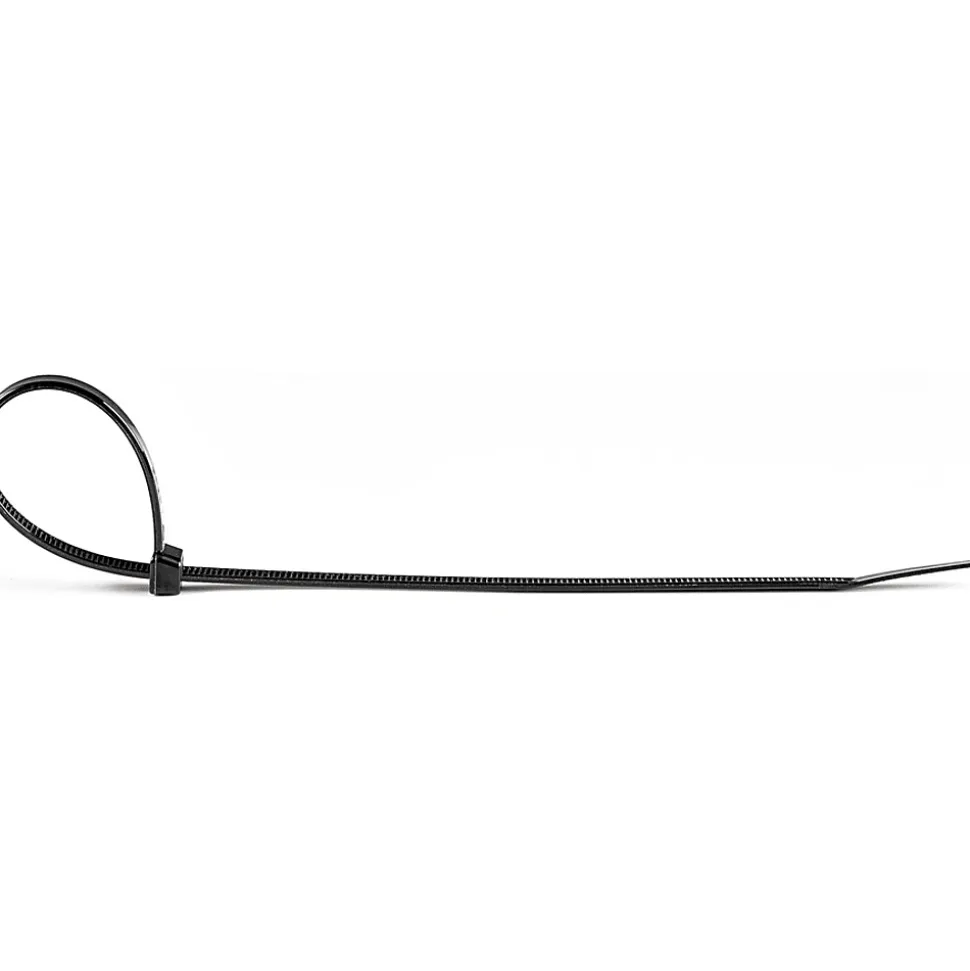 StarTech.com 100 Pack 10" Cable Ties - Black Extra Large Nylon/Plastic Zip Ties Adjustable Network Cable Wraps UL TAA - 100 Pack Black