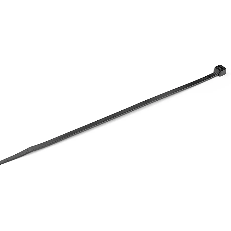 StarTech.com 1000 Pack 8" Cable Ties - Black Large Nylon/Plastic Zip Ties Adjustable Network Cable Wraps UL TAA