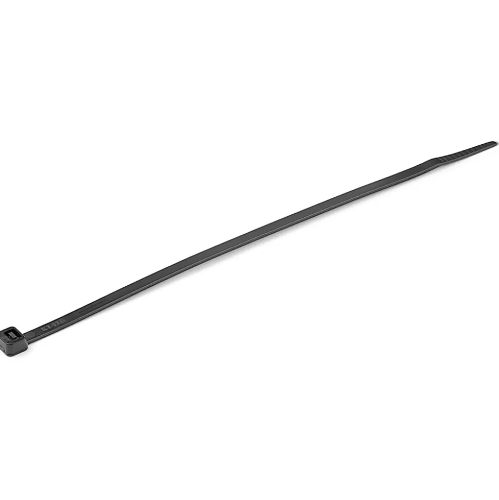 StarTech.com 1000 Pack 8" Cable Ties - Black Large Nylon/Plastic Zip Ties Adjustable Network Cable Wraps UL TAA