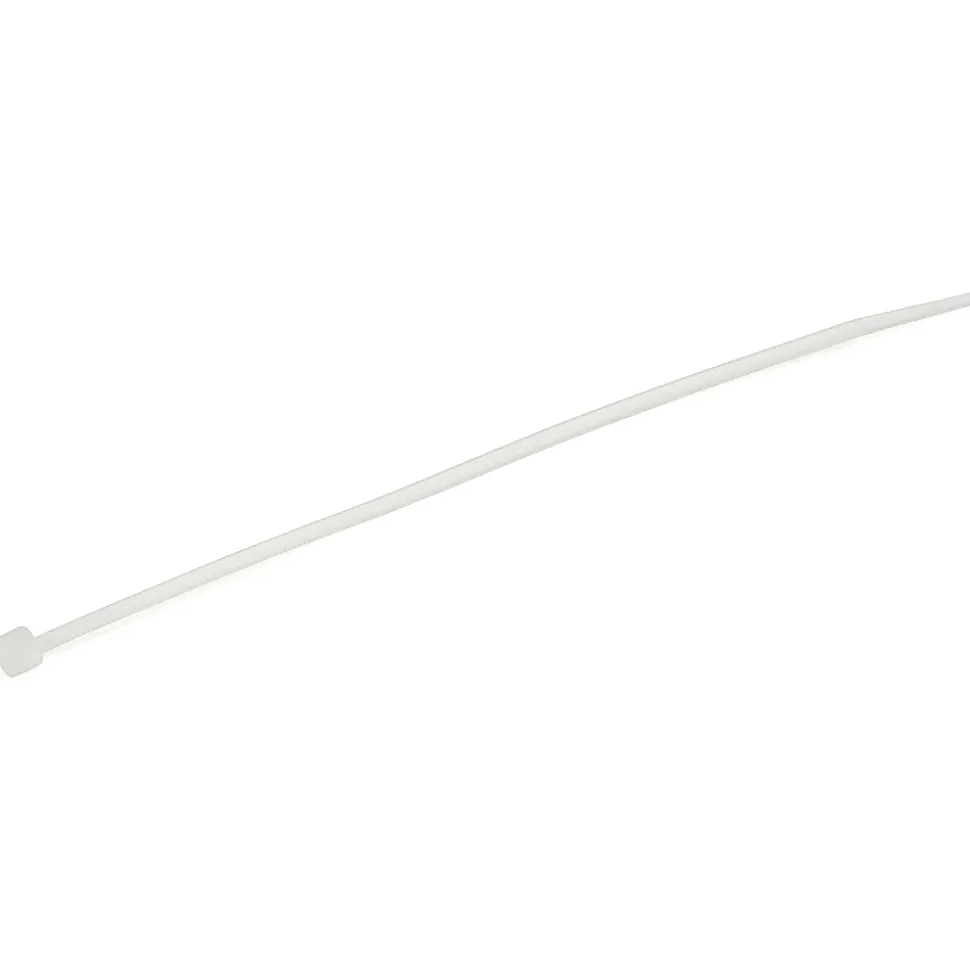 StarTech.com 100 Pack 6" Cable Ties - White Medium Nylon/Plastic Zip Ties Adjustable Network Cable Wraps UL TAA - 100 Pack White