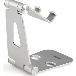 StarTech.com Phone and Tablet Stand - Foldable Universal Mobile Device Holder - Smartphones/Tablets - Adjustable Cell Phone Stand for Desk