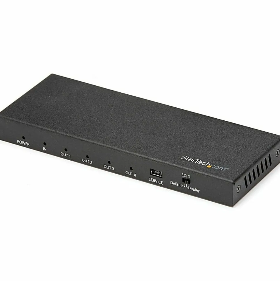 StarTech.com 4 Port HDMI Splitter - 4K 60Hz - 1x4 Way HDMI 2.0 Splitter - HDR - ST124HD202 - Displays the same image with sound on 4 screens
