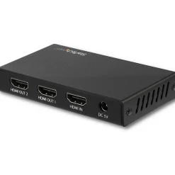 StarTech.com 2 Port HDMI Splitter - 4K 60Hz - 1x2 Way HDMI 2.0 Splitter - HDR - ST122HD202 - Displays the same image with sound on 2 screens