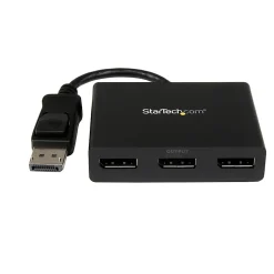 StarTech.com 3-Port Multi Monitor Adapter, DisplayPort 1.2 MST Hub, Dual 4K, 1x 1080p, Video Splitter for Extended Desktop Mode, Windows