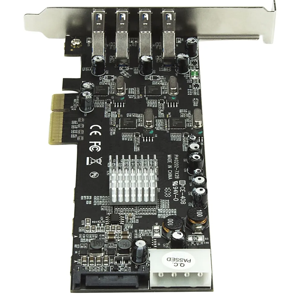 StarTech.com 4 Port PCI Express (PCIe) SuperSpeed USB 3.0 Card Adapter w/ 4 Dedicated 5Gbps Channels - PEXUSB3S44V