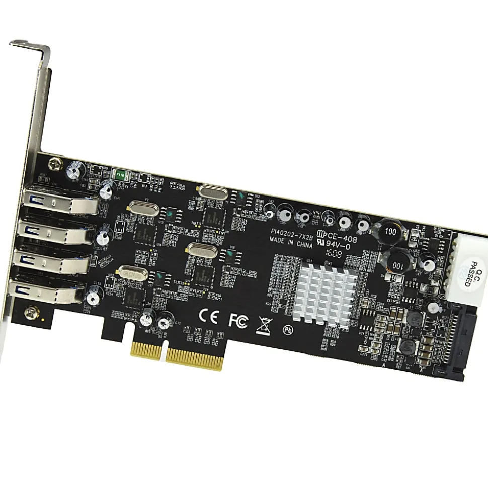 StarTech.com 4 Port PCI Express (PCIe) SuperSpeed USB 3.0 Card Adapter w/ 4 Dedicated 5Gbps Channels - PEXUSB3S44V