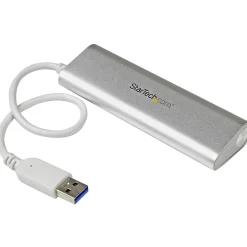 StarTech.com 4 Port Portable USB 3.0 Hub with Built-in Cable - Aluminum and Compact USB Hub