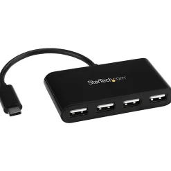 StarTech.com 4 Port USB C Hub - Mini Hub - USB-C to 4x USB-A - USB 2.0 Hub - USB Type C Hub - USB C to USB Hub - USB C Port Expander