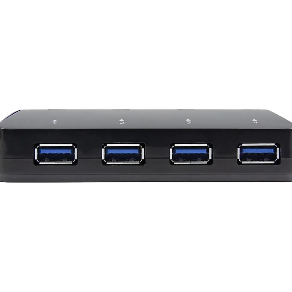 StarTech.com 4-Port USB 3.0 Hub plus Dedicated Charging Port - 1x 2.4A Port - Desktop USB Hub and Fas - ST53004U1C
