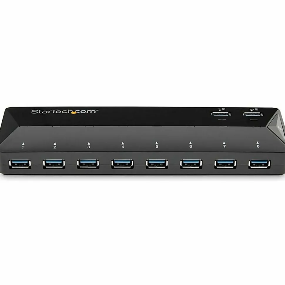 StarTech.com 10-Port USB 3.0 Hub with Charge and Sync Ports - 2 x 1.5A Ports - Desktop USB Hub and Fast-Charging Station