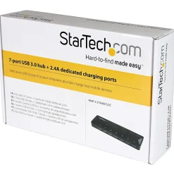StarTech.com 10-Port USB 3.0 Hub with Charge and Sync Ports - 2 x 1.5A Ports - Desktop USB Hub and Fast-Charging Station