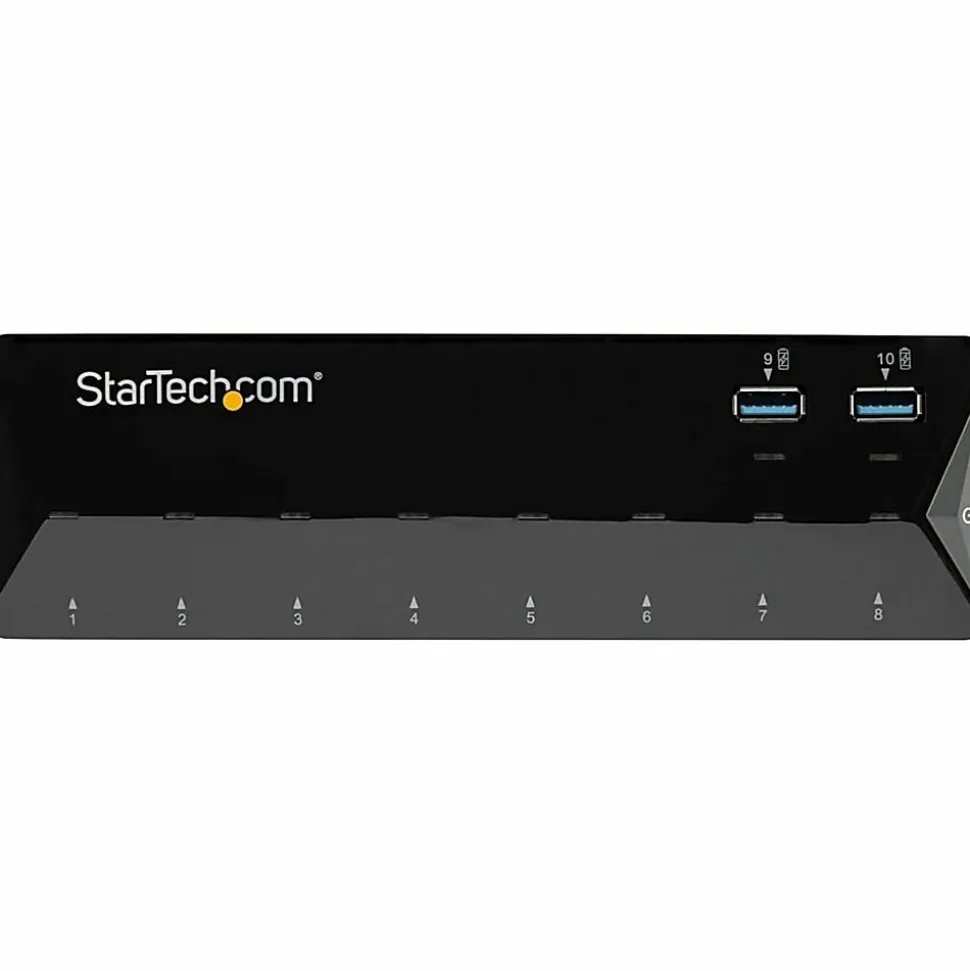 StarTech.com 10-Port USB 3.0 Hub with Charge and Sync Ports - 2 x 1.5A Ports - Desktop USB Hub and Fast-Charging Station