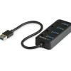 StarTech.com 4-Port USB 3.0 Hub - 4x USB-A Ports with Individual On/Off Switches - Bus-Powered USB Splitter - HB30A4AIB