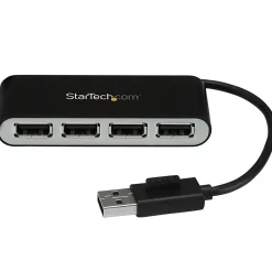 StarTech.com 4 Port USB Hub - 4 x USB 2.0 port - Bus Powered - USB Adapter - USB Splitter - Multi Port USB Hub - USB 2.0 Hub