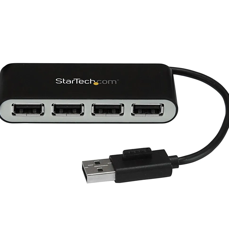StarTech.com 4 Port USB Hub - 4 x USB 2.0 port - Bus Powered - USB Adapter - USB Splitter - Multi Port USB Hub - USB 2.0 Hub