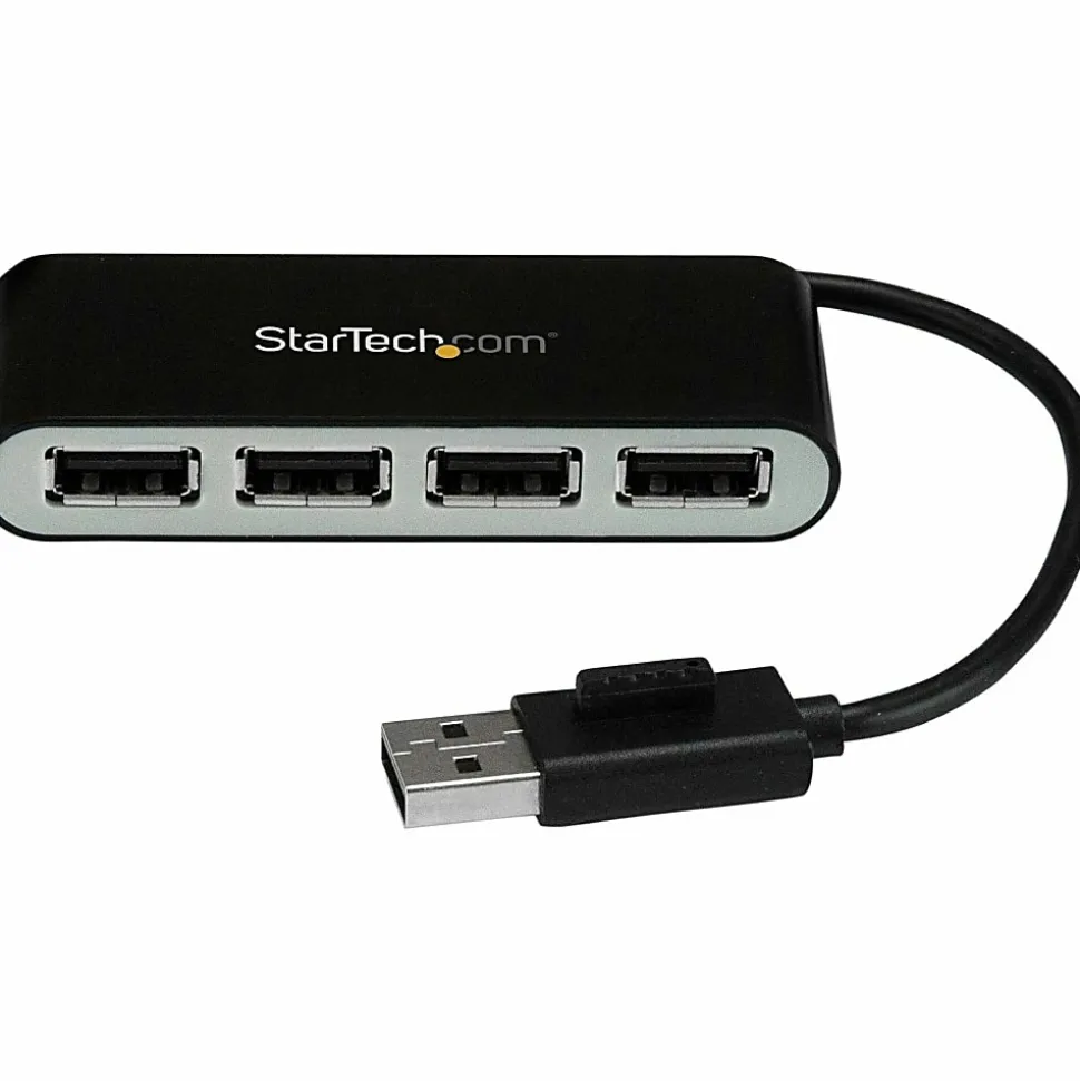StarTech.com 4 Port USB Hub - 4 x USB 2.0 port - Bus Powered - USB Adapter - USB Splitter - Multi Port USB Hub - USB 2.0 Hub
