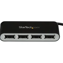 StarTech.com 4 Port USB Hub - 4 x USB 2.0 port - Bus Powered - USB Adapter - USB Splitter - Multi Port USB Hub - USB 2.0 Hub