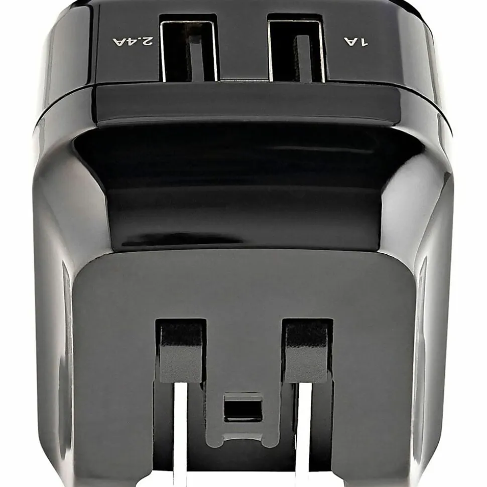 StarTech.com 2 Port USB Wall Charger, 17W Wall Charger Hub (2.4A & 1A port), Dual USB-A Power Adapter, Portable Charger for Phones/Tablets