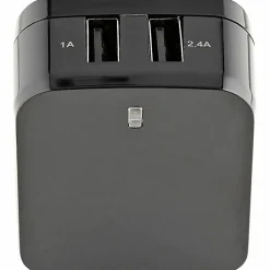 StarTech.com 2 Port USB Wall Charger, 17W Wall Charger Hub (2.4A & 1A port), Dual USB-A Power Adapter, Portable Charger for Phones/Tablets