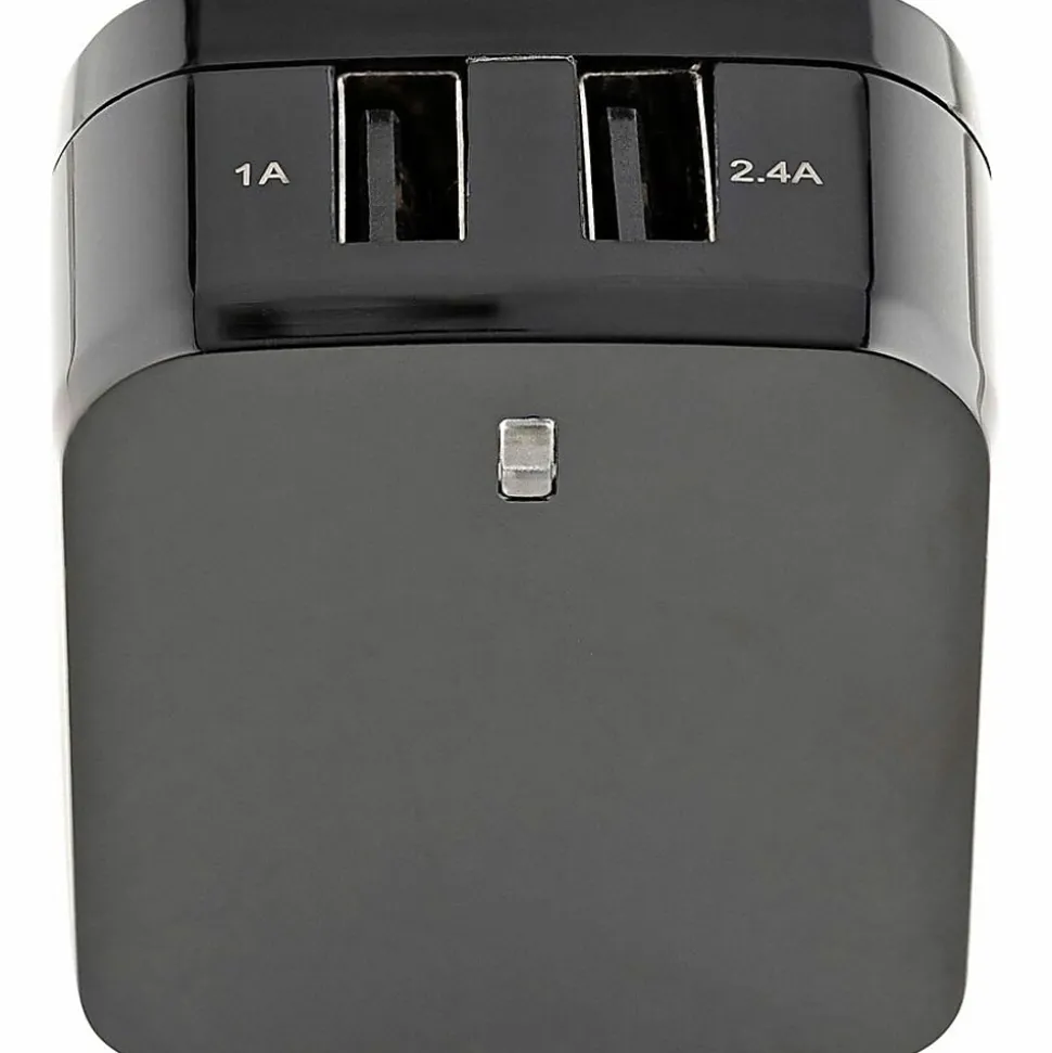 StarTech.com 2 Port USB Wall Charger, 17W Wall Charger Hub (2.4A & 1A port), Dual USB-A Power Adapter, Portable Charger for Phones/Tablets