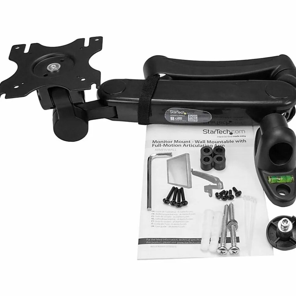 StarTech.com Single Wall Mount Monitor Arm - Gas-Spring - Full Motion Articulating - For VESA Mount Monitors up to 34" - TV Wall Mount
