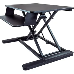 StarTech.com Sit Stand Desk Converter - Large 35in Work Surface - Adjustable Stand up Desk - - ARMSTSLG