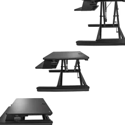 StarTech.com Sit Stand Desk Converter - Large 35in Work Surface - Adjustable Stand up Desk -  - ARMSTSLG