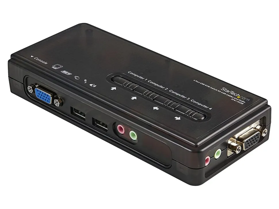 StarTech.com SV411KUSB, KVM / audio switch, USB, 4 ports, 1 local user