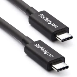 StarTech.com Thunderbolt 3 Cable - 6ft/2m - 4K 60Hz - 20Gbps - USB C to USB C Cable - Thunderbolt 3 USB Type C Charger Cable - TBLT3MM2M